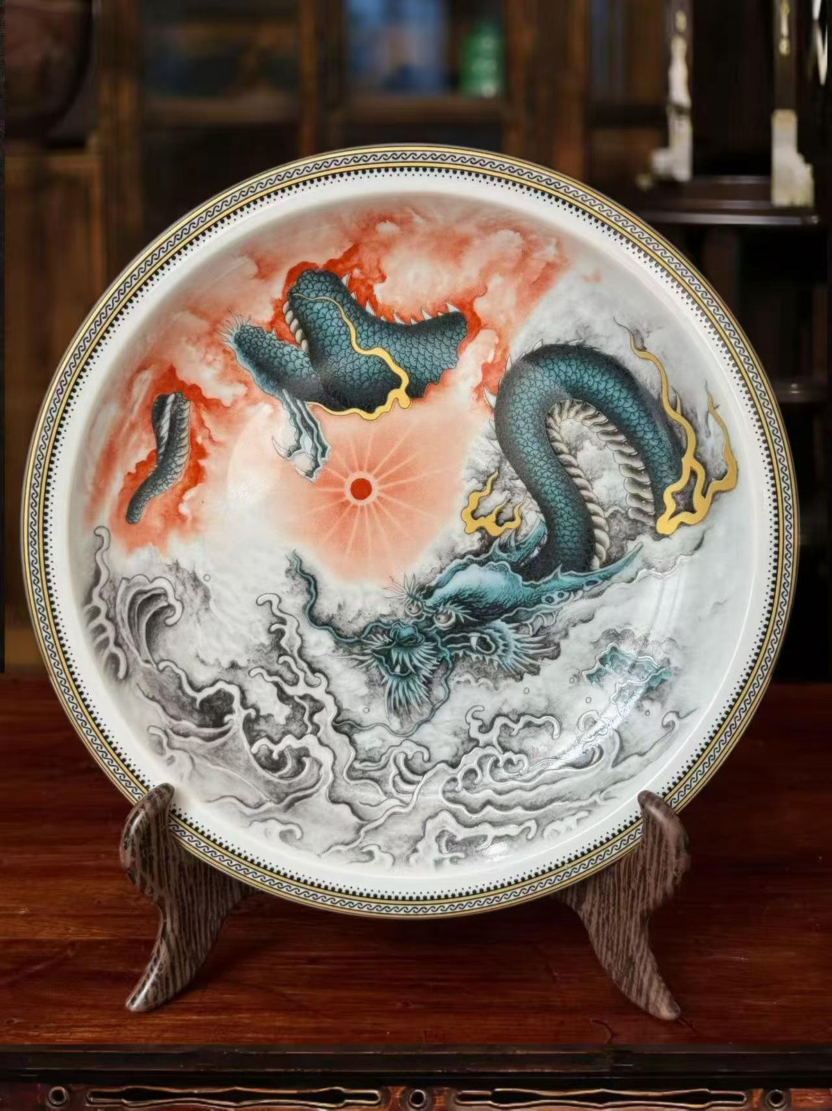 Crimson Dragon Display Plate