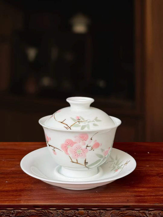 Pink Blossom gaiwan and saucer